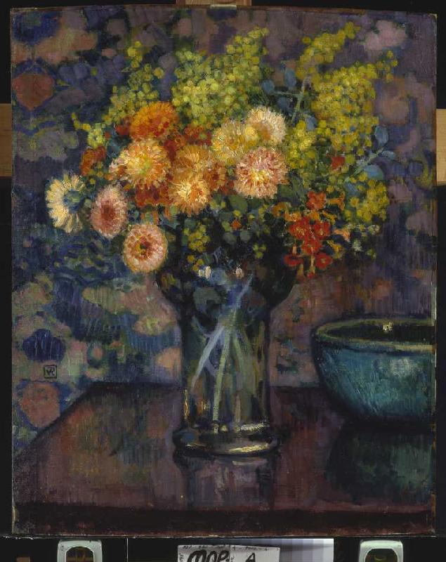 Glasvase mit Blumenstrauß. from Theo van Rysselberghe