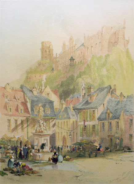 Heidelberg, Kornmarkt from Thomas Miles Richardson