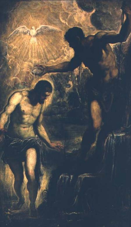 The Baptism of Christ from Tintoretto (eigentl. Jacopo Robusti)