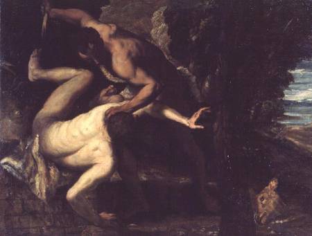 Cain slaying Abel from Tintoretto (eigentl. Jacopo Robusti)