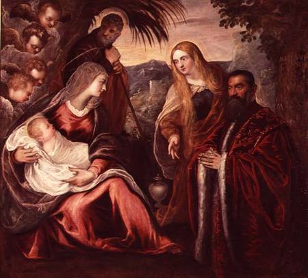 Holy Family with Matteo Saranzo from Tintoretto (eigentl. Jacopo Robusti)