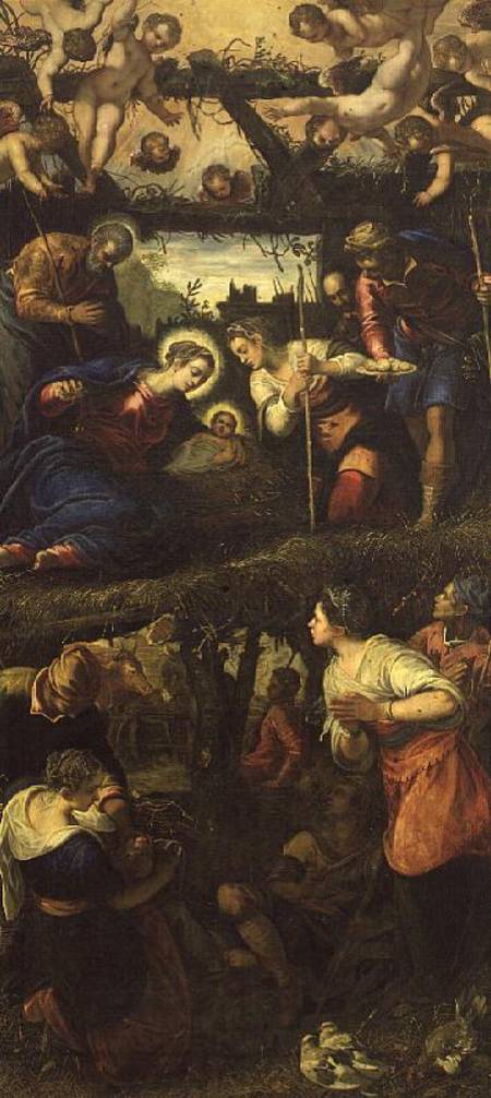 The Nativity and Adoration from Tintoretto (eigentl. Jacopo Robusti)