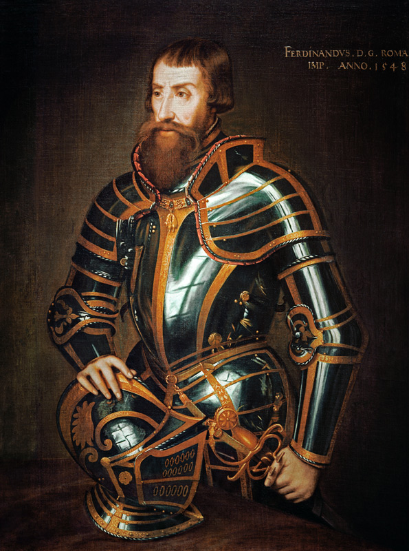 Ferdinand I. im Harnisch from Tizian (eigentl. Tiziano Vercellio)