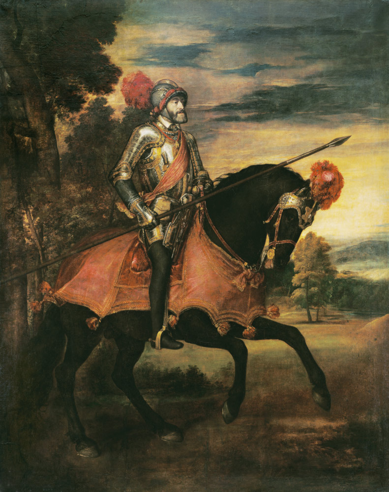 Equestrian Portrait of Charles V from Tizian (eigentl. Tiziano Vercellio)