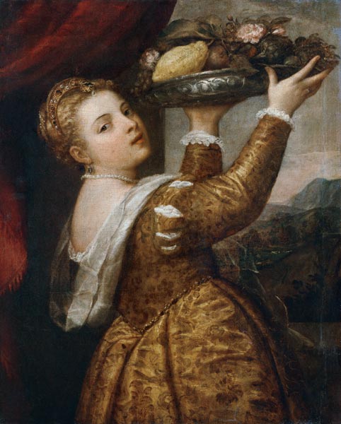 Mädchen mit Fruchtschale from Tizian (eigentl. Tiziano Vercellio)
