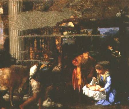 The Adoration of the Shepherds from Tizian (eigentl. Tiziano Vercellio)