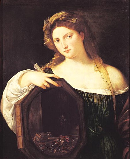 Allegory of Vanity, or Young Woman with a Mirror, c.1515 from Tizian (eigentl. Tiziano Vercellio)