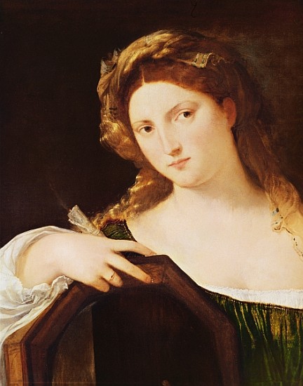 Detail of Allegory of Vanity, or Young Woman with a Mirror, c.1515 from Tizian (eigentl. Tiziano Vercellio)