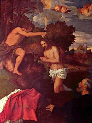 Taufe Christi from Tizian (eigentl. Tiziano Vercellio)