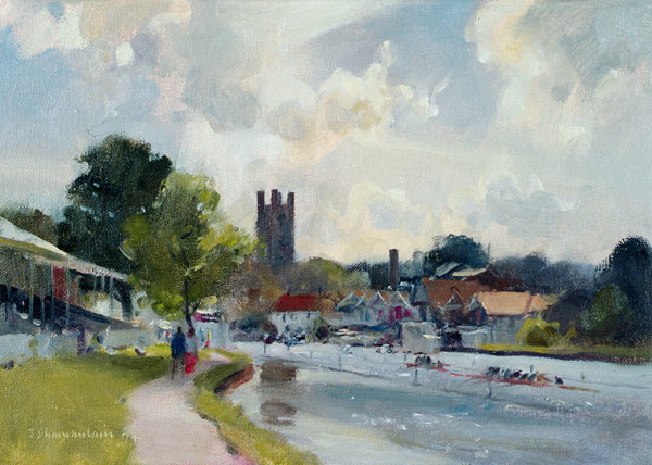 Preparing for the Henley Regatta, 1994 (oil on canvas)  from Trevor  Chamberlain