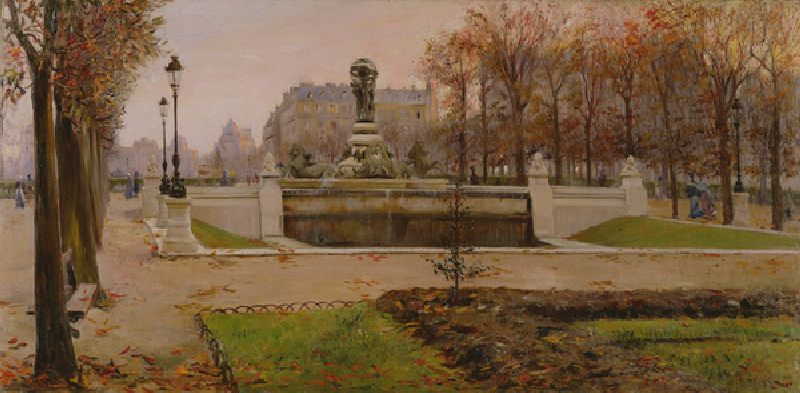 A View of the Tuillerie Gardens, Paris (oil on canvas) from Ulisse Caputo
