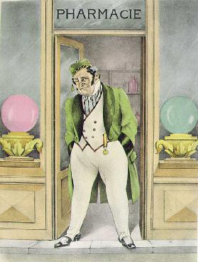 Der Apotheker Homais, Illustration für Madame Bovary von Gustave Flaubert (1821-80), erschienen bei 