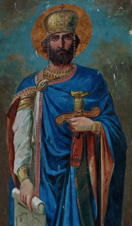 King David IV of Georgia from Unbekannter Künstler