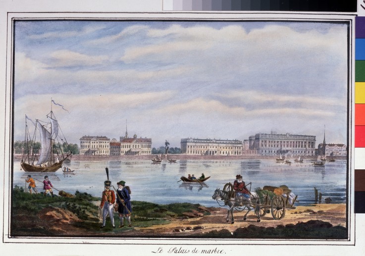The Marble Palace and the Neva Embankment in Saint Petersburg from Unbekannter Künstler