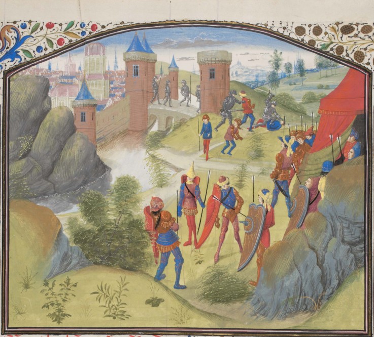 The Siege of Antioch. Miniature from the "Historia" by William of Tyre from Unbekannter Künstler