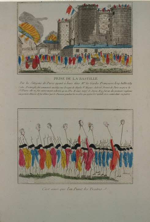 The demolition of the Bastille, July 14, 1789 from Unbekannter Künstler