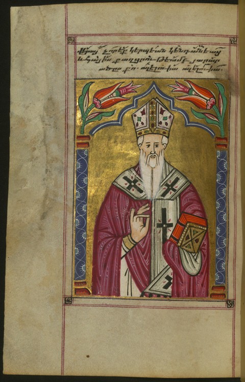 Saint Gregory the Illuminator (From: Hymnal manuscript, Constantinople) from Unbekannter Künstler