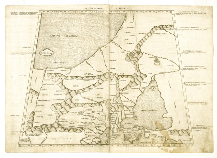 Map of Muscovy by Ptolemy (Octava Europe Tabula) from Unbekannter Meister