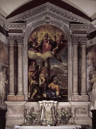 Madonna in der Glorie mit dem Heiligen Sebastian und anderen Heiligen from Veronese, Paolo (eigentl. Paolo Caliari)