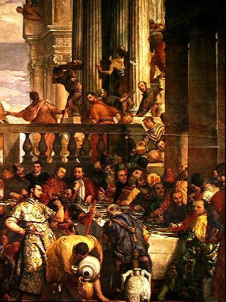 The Marriage Feast at Cana, detail of the right hand side from Veronese, Paolo (eigentl. Paolo Caliari)