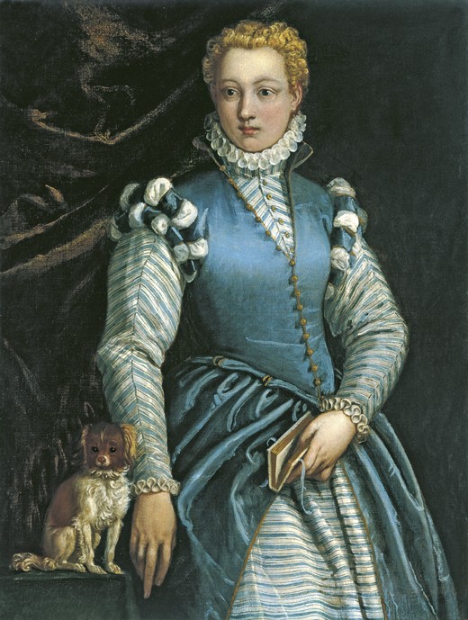 Portrait of a Woman with a dog from Veronese, Paolo (eigentl. Paolo Caliari)