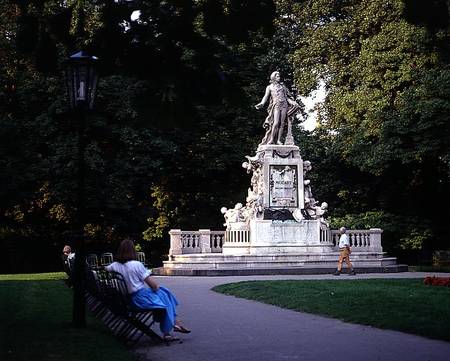 Monument to Mozart, built 1896, Burggarten from Victor Tilgner