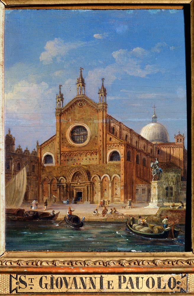 Views of Venice. The Santi Giovanni e Paolo (San Zanipolo) Church from Victor Vincent Adam