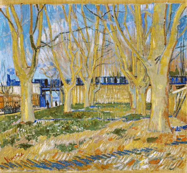 The viaduct in Arles. The blue train from Vincent van Gogh
