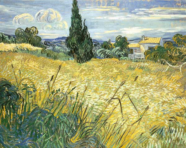 Grünes Weizenfeld mit Zypresse from Vincent van Gogh