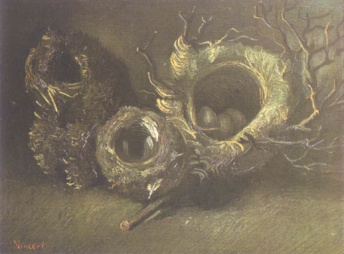 Stilleben mit drei Vogelnestern from Vincent van Gogh