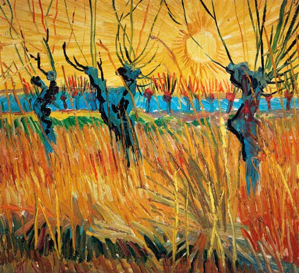Weiden bei Sonnenuntergang from Vincent van Gogh
