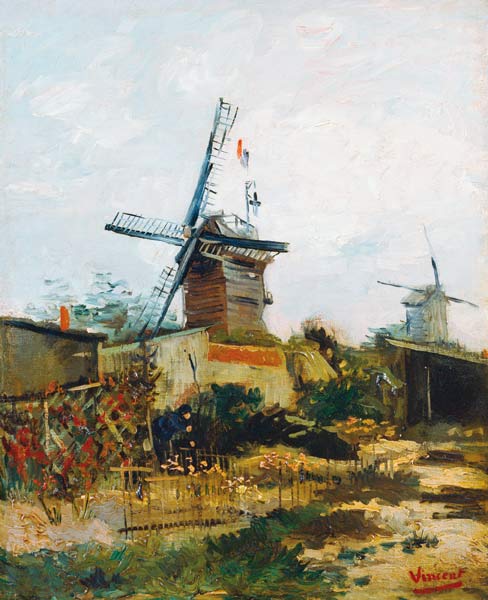 Windmills on Montmartre from Vincent van Gogh