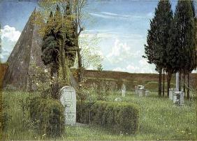 The Grave of Shelley, 1873 (w/c on paper)
