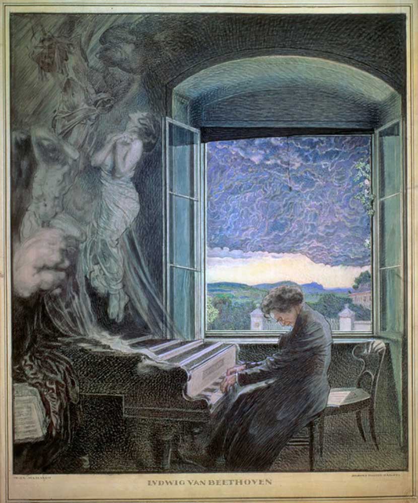 Allegorie Beethovens als musikalisches Genie from Walter Sigmund Hampel