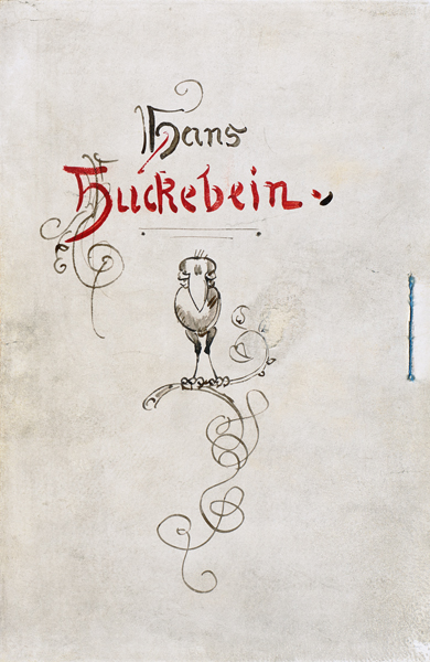 Zierhandschrift zu "Hans Huckebein" from Wilhelm Busch