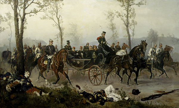 Napoleon III. und Bismarck auf dem Wege nach Paris. from Wilhelm Camphausen