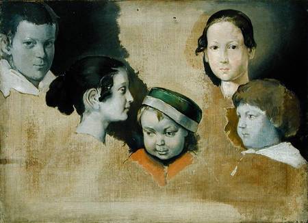The five eldest children of the painter Julius Schnorr von Carolsfield (1794-1872) from Wilhelm Trubner