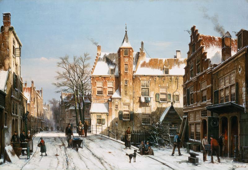 Holländische Stadt im Winter from Willem Koekkoek