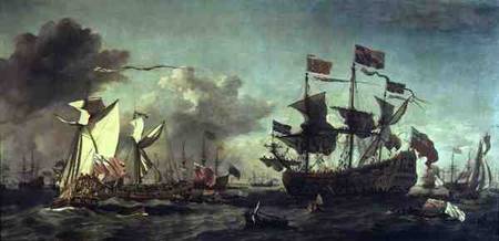 Royal Visit to the Fleet from Willem van de Velde d.J.