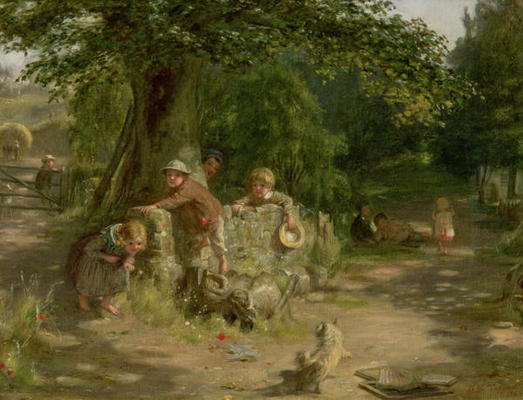 Playmates, 1867 (oil on canvas) from William McTaggart