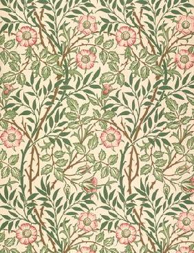 'Sweet Briar' design for wallpaper, printed by John Henry Dearle (1860-1932) 1917 1816