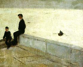 Jungen auf einem Pier, 1909