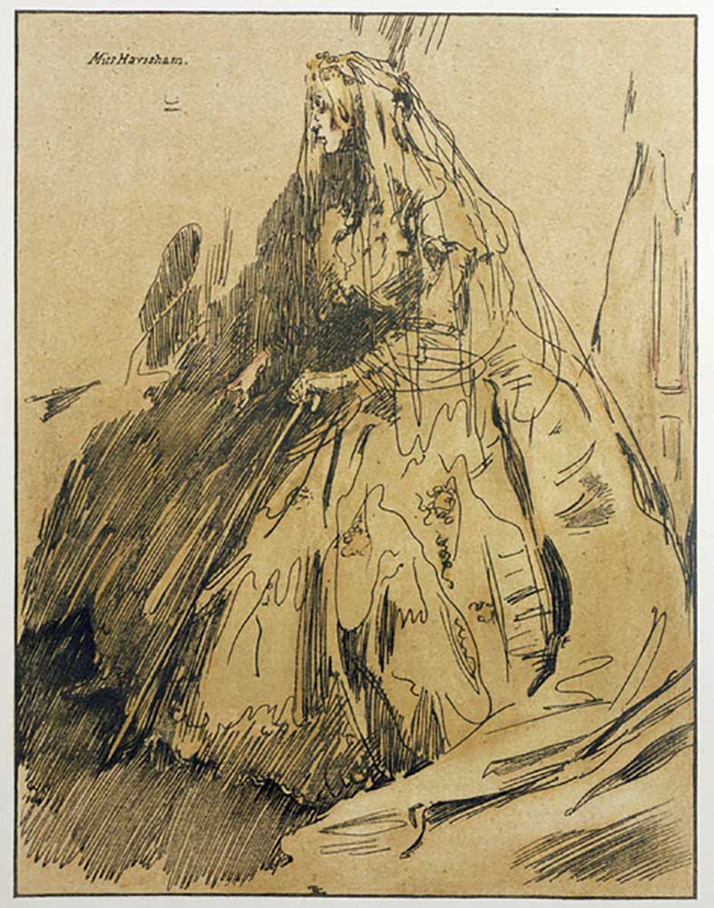 Miss Havisham, Illustration aus Characters of Romance, erstmals 1900 veröffentlicht from William Nicholson