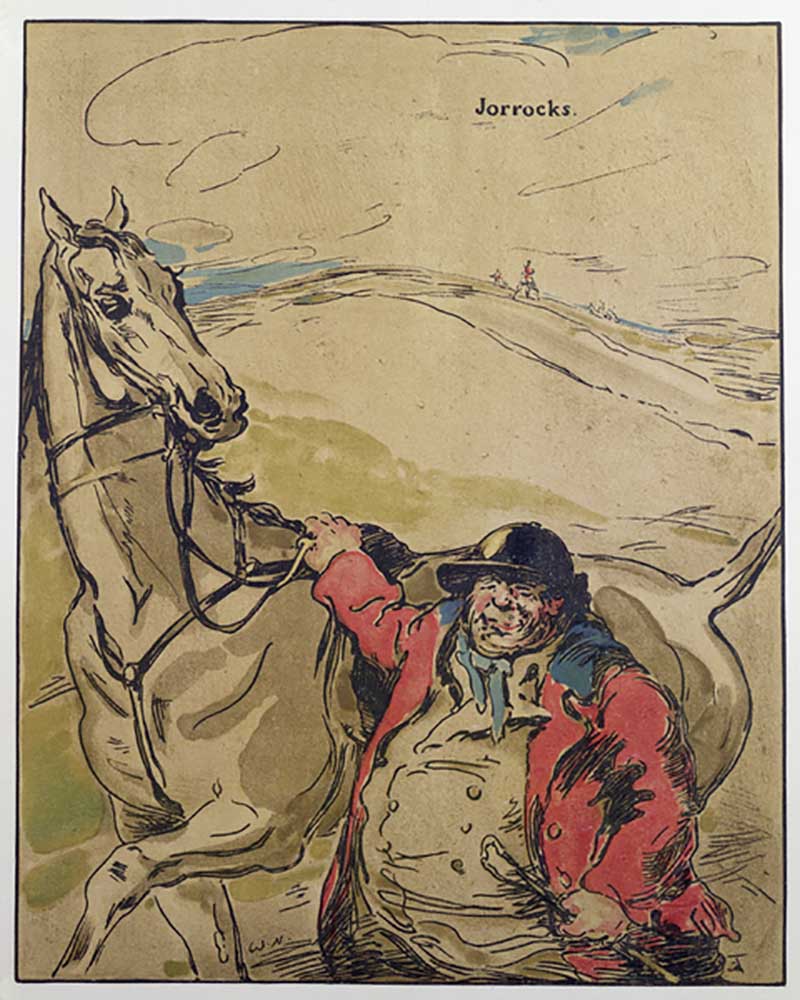 Mr Jorrocks, Illustration aus Characters of Romance, erstmals 1900 veröffentlicht from William Nicholson