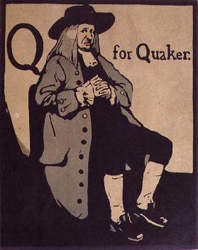 Q for Quaker, Illustration aus An Alphabet, herausgegeben von William Heinemann, 1898
