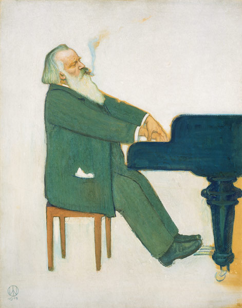 Johannes Brahms am Flügel from Willy von Beckerath