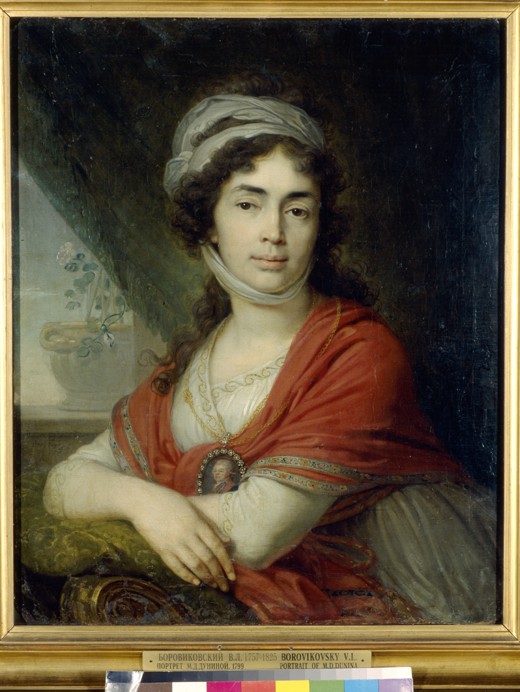 Portrait of Maria (Marfa) Dmitrievna Dunina, née Norova from Wladimir Lukitsch Borowikowski