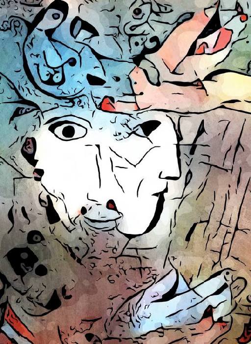 Miro trifft Chagall (David und Bathseba) from zamart