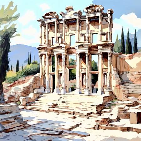 Bauwerk in Ephesos, Türkei